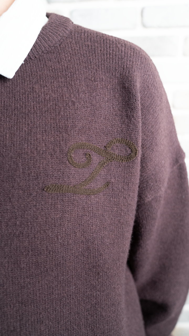 Brown Signature Knitted Sweater