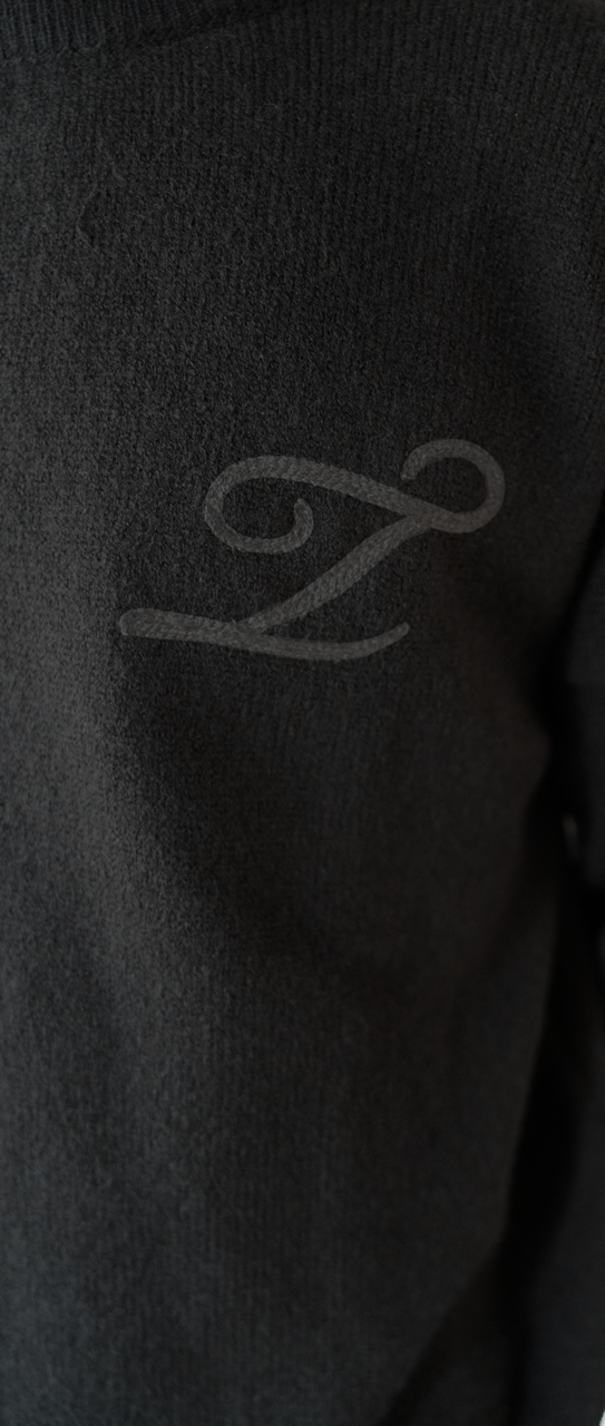Black Signature Knitted Sweater
